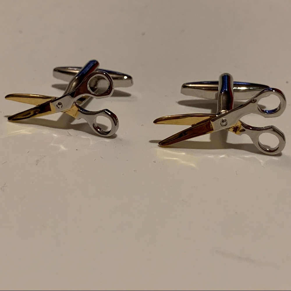 New Metal Scissors Cufflinks